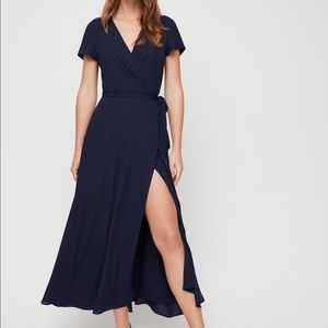 NWT - Aritzia Lyndon Slit Wrap Dress XS